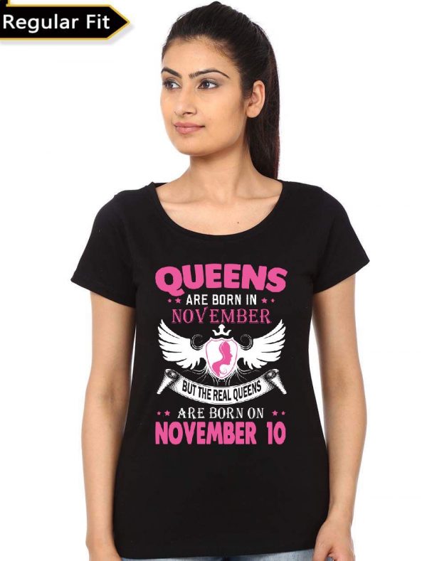 Queens Are Born In November 10 T-Shirt