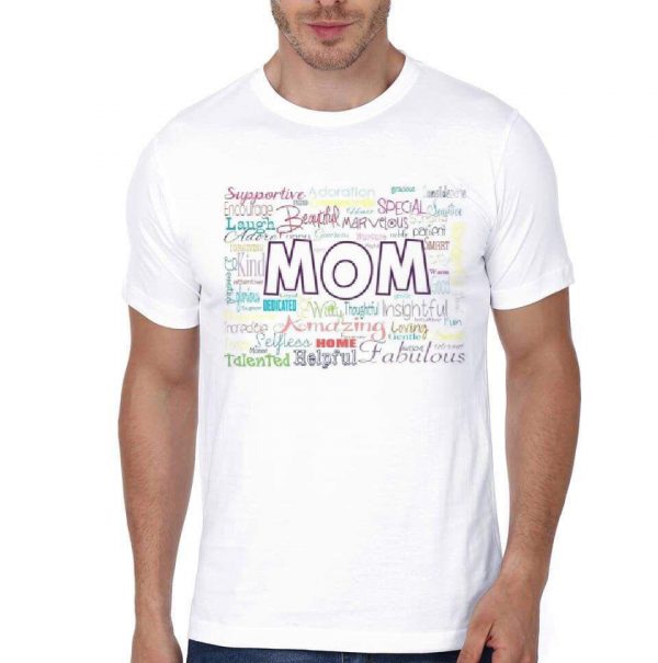 Mom White Half Sleeve T-Shirt