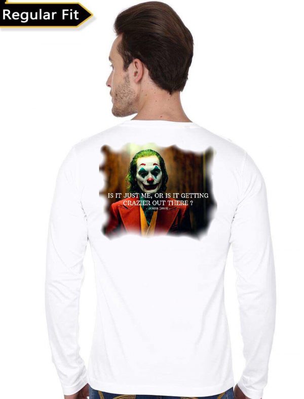 Joker White Full Sleeve T-Shirt - Image 2