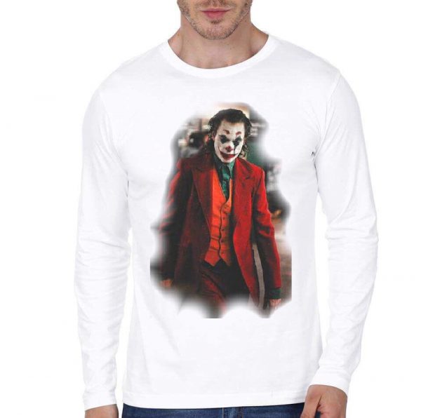 Joker White Full Sleeve T-Shirt