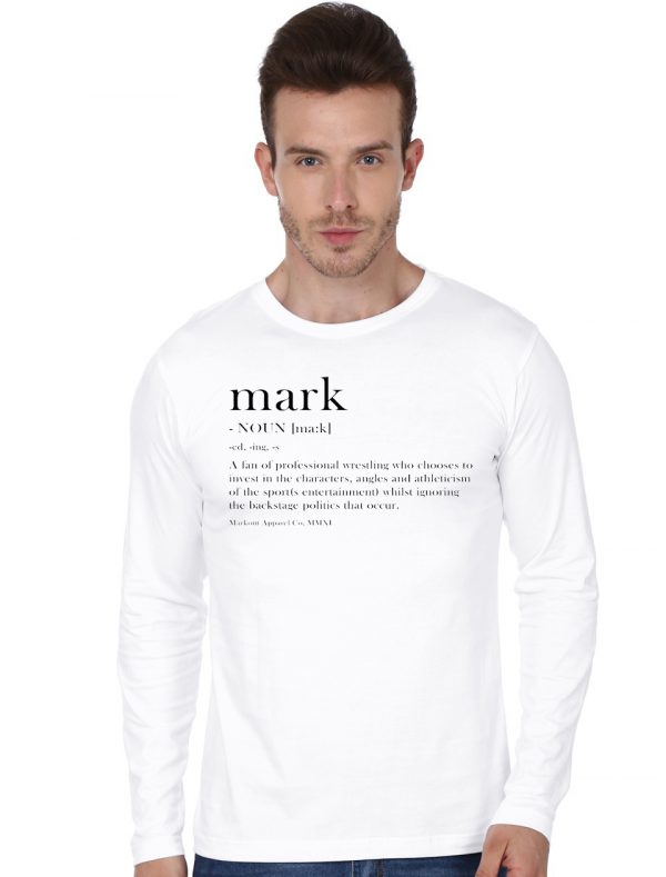 Mark Dictionary Definition White Full Sleeve T-Shirt