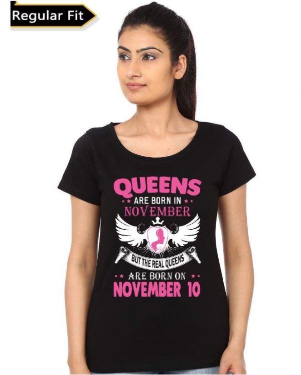 Queens Are Born In November Girls T-Shirt