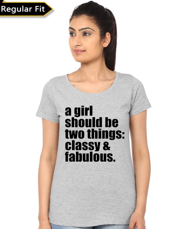 A girl should be... "Coco Chanel" Inspirational Quote Gucci Girls T-Shirt - Image 3