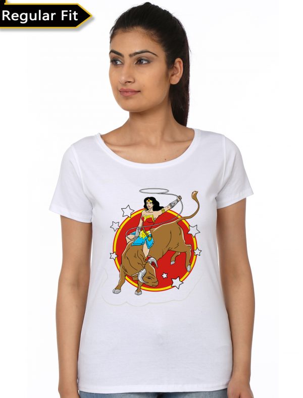 Wonderful Cowgirl Girls White T-Shirt