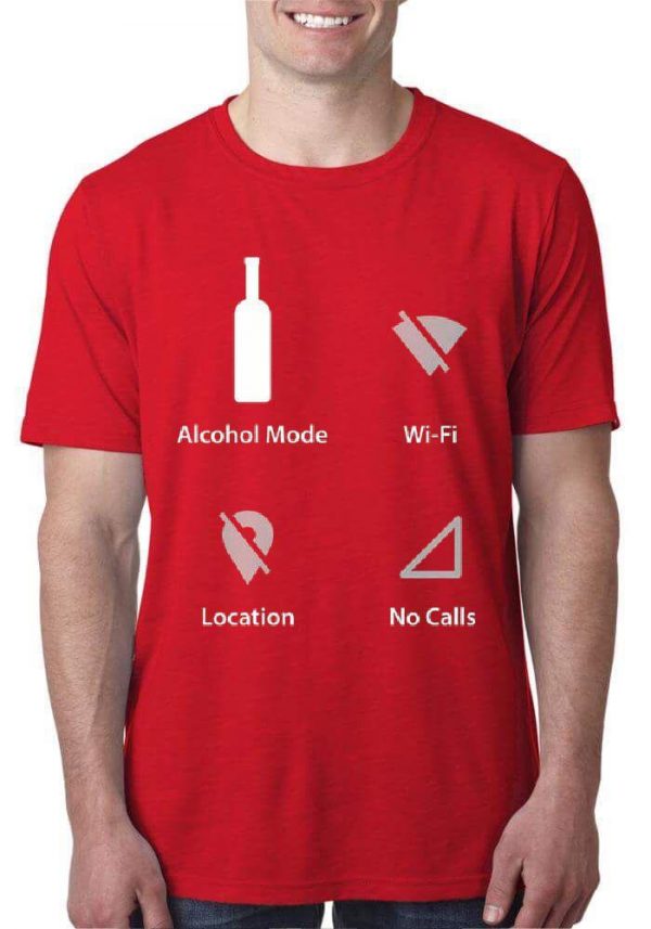 No Calls Half Sleeve Red T-Shirt