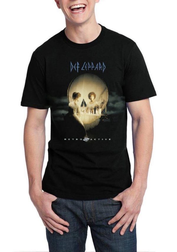 Def Leppard Miss You In A Heartbeat Half Sleeve Black T-Shirt