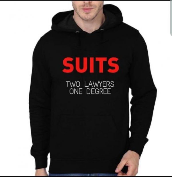 Suits Two Lawyers One Degree Black Hoodie