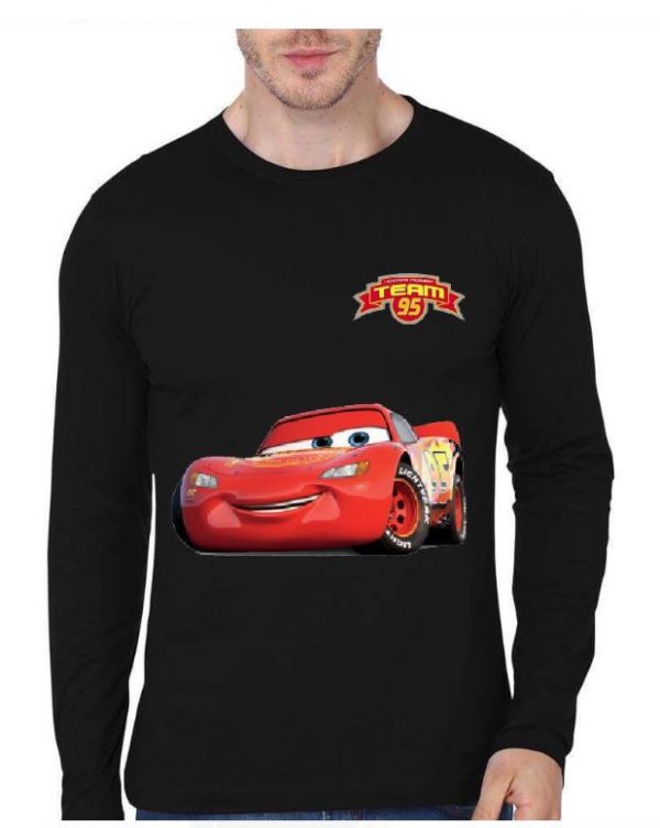 Lightening McQueen Full Sleeve Black T-Shirt