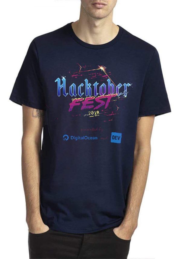 Hacktober Fest 2019 Navy Blue Half Sleeve T-Shirt