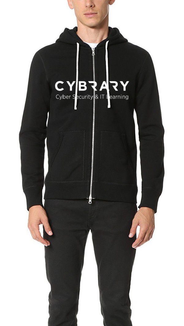 Cybrary Black Zipper Hoodie