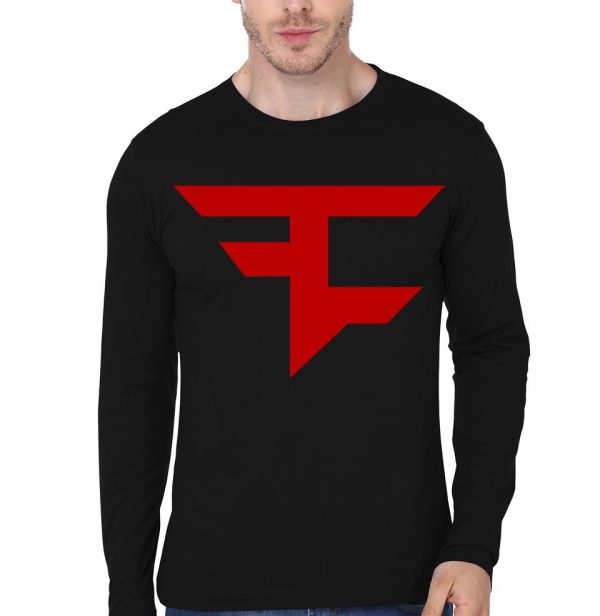 Faze Logo Black Full Sleeve T-Shirt