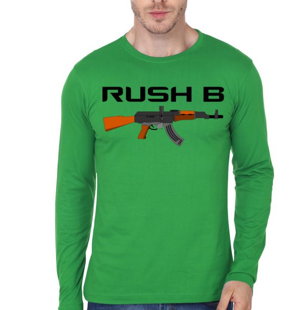 Rush b Counter Strike Gaming Full Sleeve T-Shirt