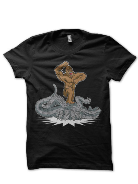 Godzilla Vs Kong Half Sleeve Black T-Shirt