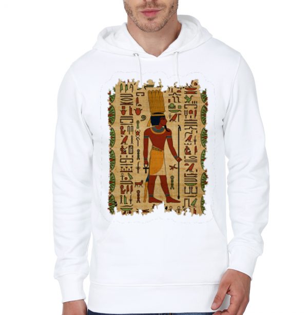 Egyptian Amun Ra - Amun Re Ornament on papyrus Hoodie - Image 2