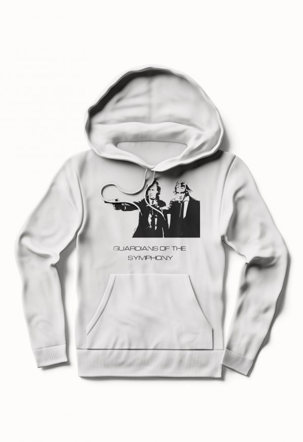 Brahms & Beethoven Guardians of the Symphony White Hoodie