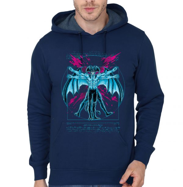 Vitruvian Devil Navy Blue Hoodie