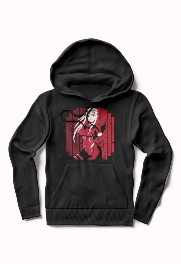 Zero Two Red | Black Hoodie