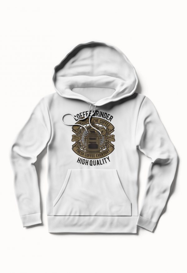 Coffee Grinder Classic White Hoodie