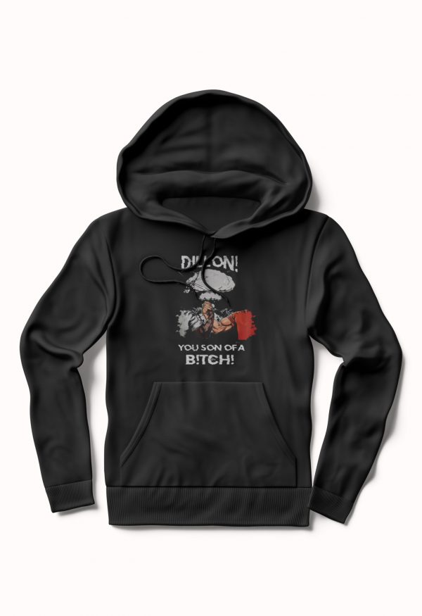 Dillon! You Son Of A B!TCH! Predator Handshake Black Hoodie