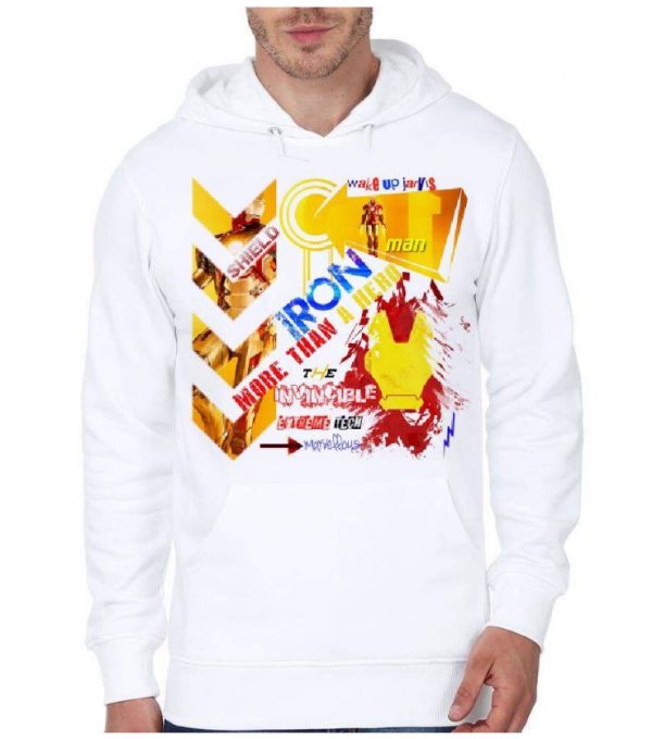 Iron Man White Hoodie