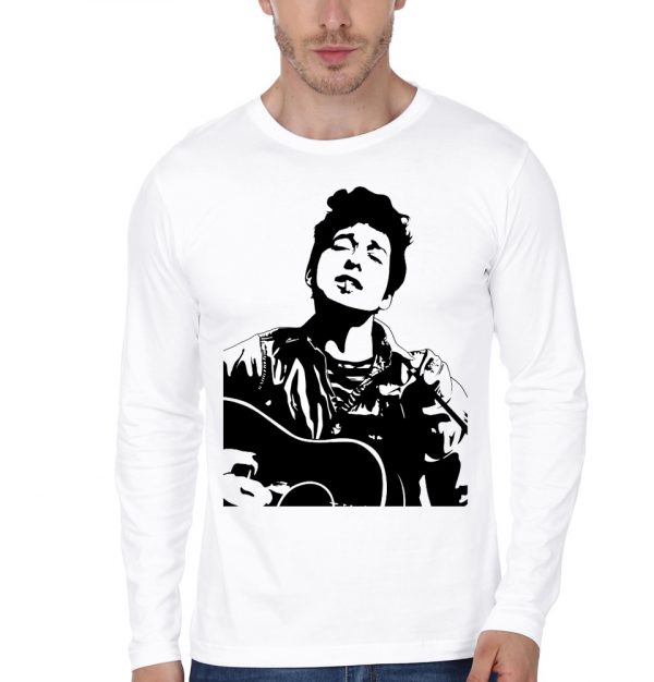 Bob Dylan White Full Sleeve T-Shirt