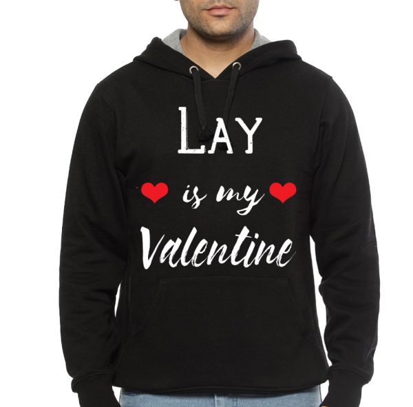 Lay Is My Valentine Black Hoodie