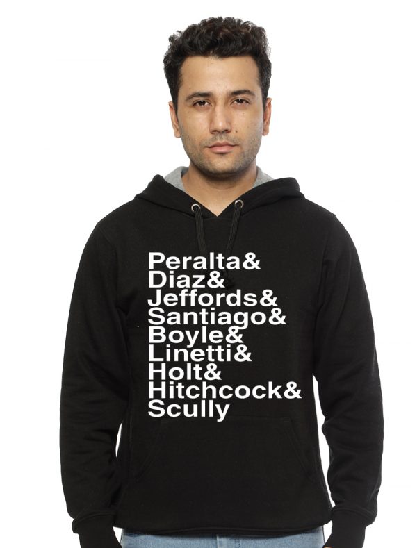 Brooklyn Nine-Nine Helvetica List Black Hoodie