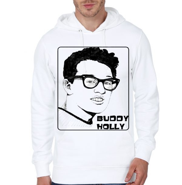 Buddy Holly White Hoodie