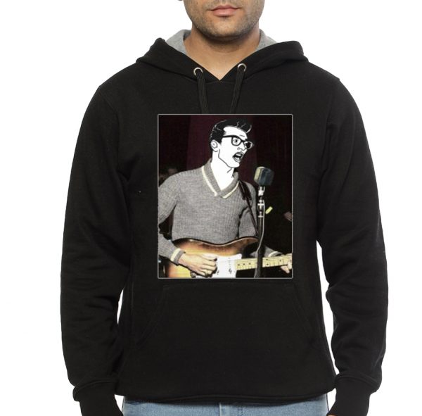 Buddy Holly Black Hoodie