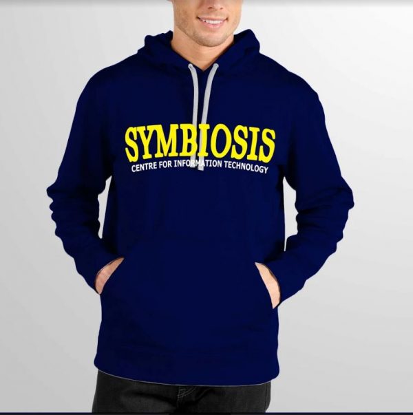 Customized Navy Blue Hoodie