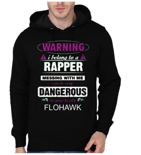 Warning Black Hoodie