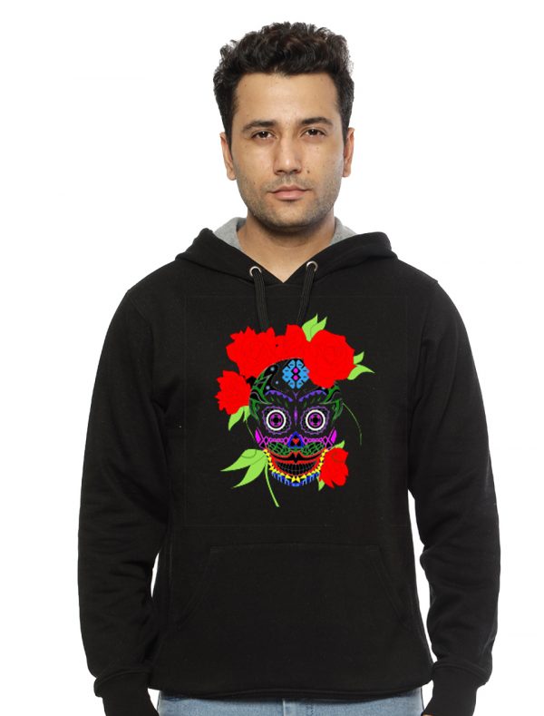 Adela Catrina Sonriente Ecopop Black Hoodie