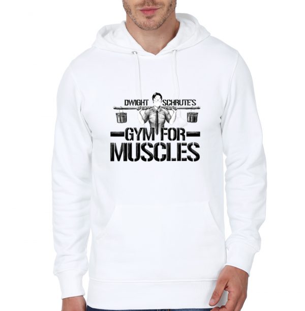 Dwight Schrute’s Gym for Muscles White Hoodie