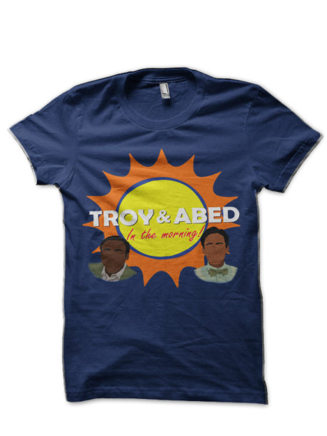 Troy And Abed In The Morning Navy Blue T-Shirt