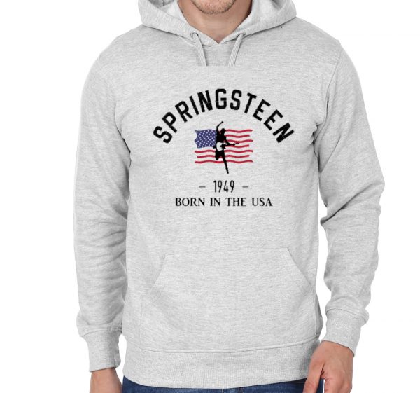 Born Springsteen In The USA Grey Hoodie