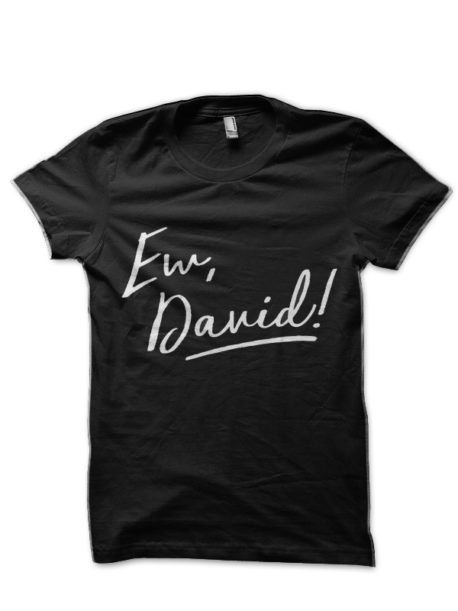 Ew, Lynch David! - Script White, Black T-Shirt