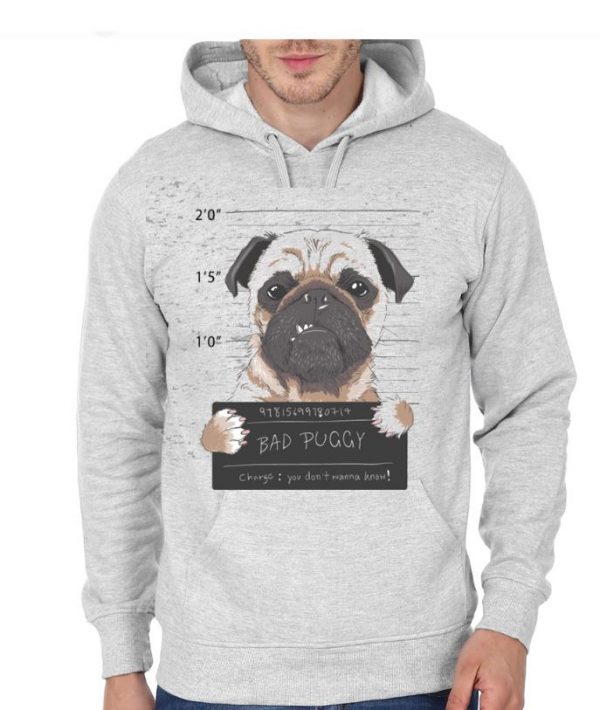 Bad Puggy Grey Hoodie