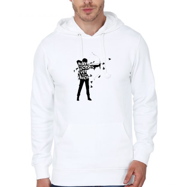 Girl On Fire White Hoodie