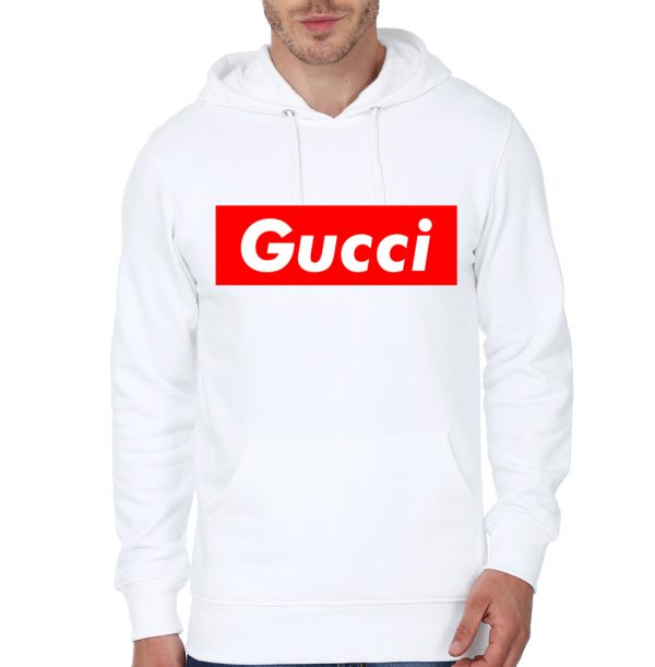 Gucci Box Logo White Hoodie