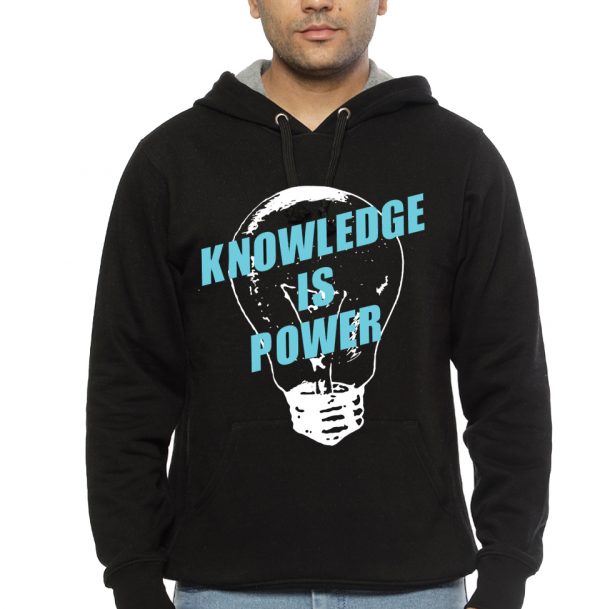 'Knowledge Is Power' Education Black Hoodie