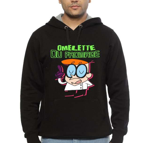 Dexter's Lab Omelette Black Hoodie