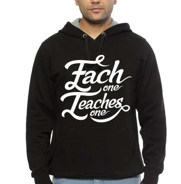 Man Is What He Reads' Education For All Black Hoodie