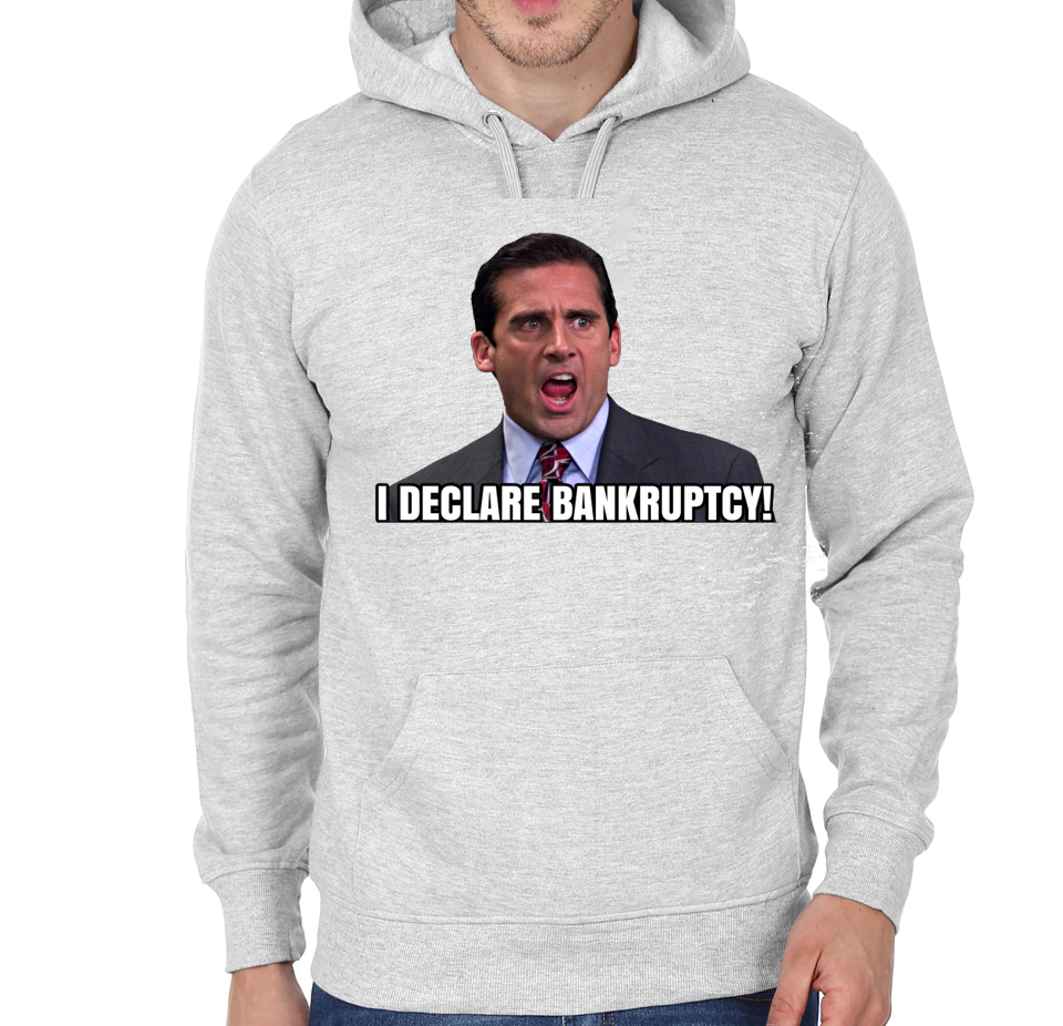 I Declare Bankruptcy ! - Michael Scott Grey Hoodie - Swag Shirts