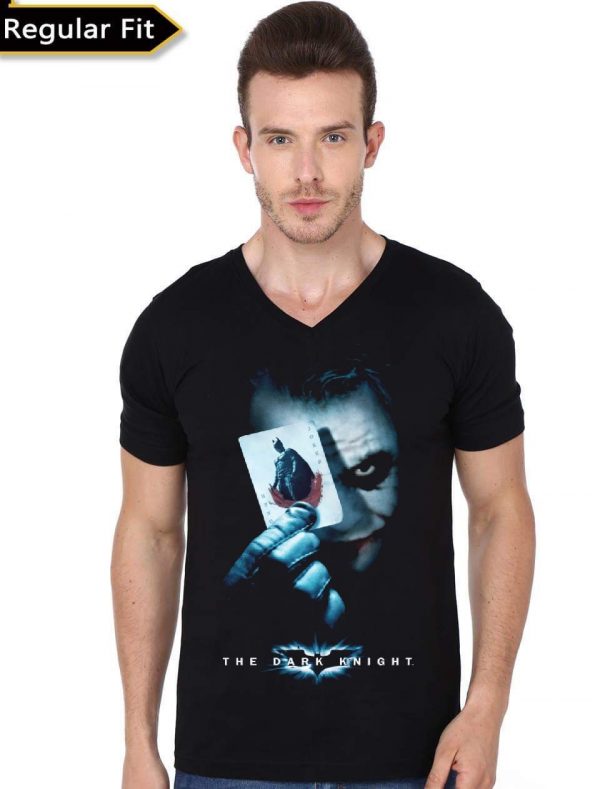 Joker V-Neck Black T-Shirt