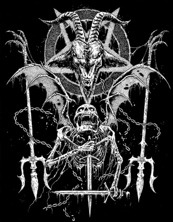 666 Satan Goat Skull T-Shirt - Image 3