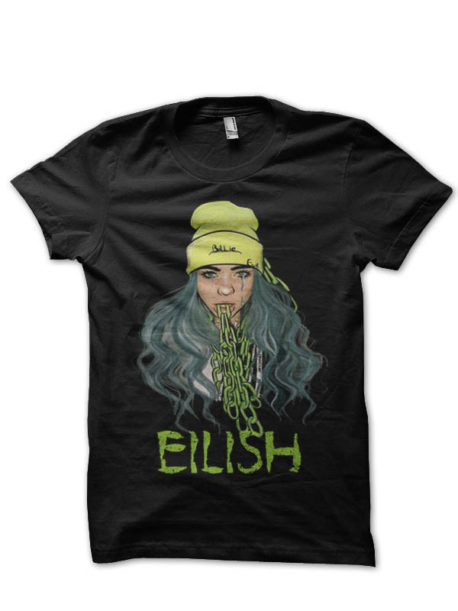 Billie Eilish Half Sleeve Black T-Shirt