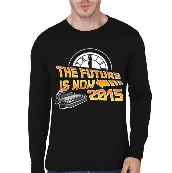 Back ToThe Future is Now (Back to the Future) Black T-Shirt