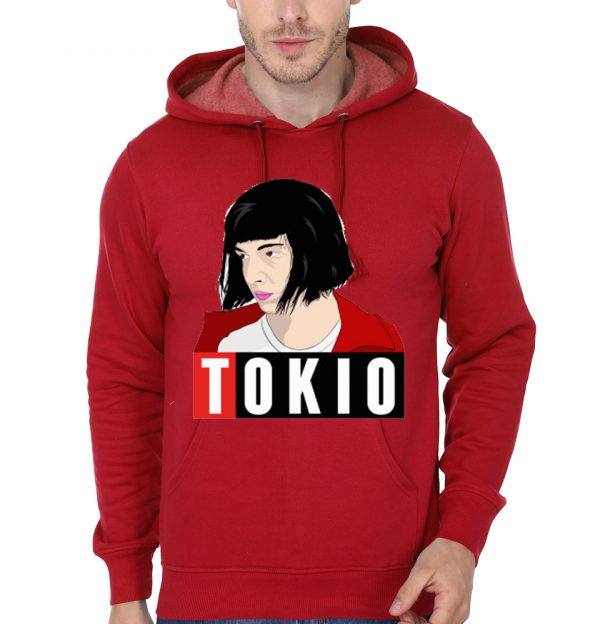 Tokio de La Casa de Papel Fanart Red Hoodie