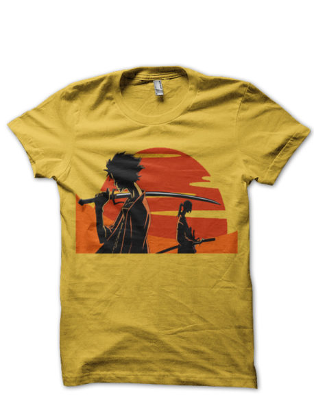 Samurai Champloo Half Sleeve Yellow T-Shirt