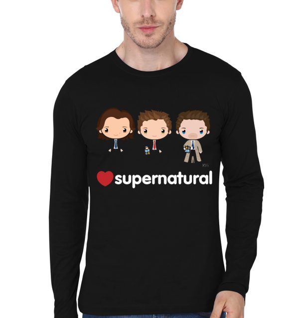 Love Supernatural Black T-Shirt